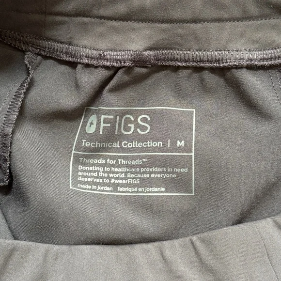 NWT Figs FIONx Zamora Jogger Charcoal Scrub Pants - Picture 4 of 6
